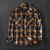 'TRBH' Fashionable casual plaid shirt for men