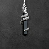 'FVY' Snake pendant with blackened onyx for men