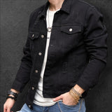 'YZZL' High quality slim casual denim jacket for men