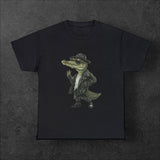 'SAG' T-shirt Cotton Tee Crocodile dressed in style