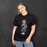 'SIMU' Unisex Heavy Cotton Tee Simpson with a coat