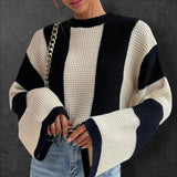 'WLIIS' Striped knit sweater for women