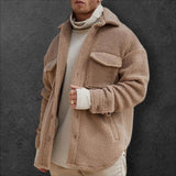 'SFGG' Velvet cardigan coat for men