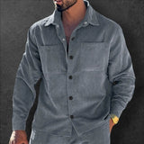 'SDFF' Turn-down collar button-down shirt for men