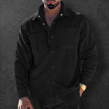 'SDFF' Turn-down collar button-down shirt for men