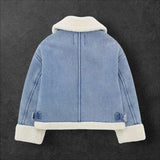 'UUO' Cropped lamb's wool fur coat for women