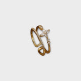 'VJIF' Fashionable gold ring