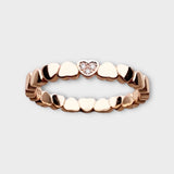'YOUA' Fashionable heart gold ring