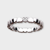 'YOUA' Fashionable heart gold ring