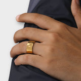 'FOD' Fashionable ring for men 2023 gold and silver color