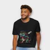 'YOM' T-Shirt A chameleon plays rock music