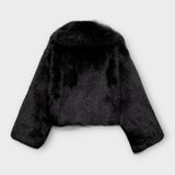'MMU' Collar fur coat for women