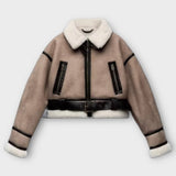 'SOMG' Fur coat with zipper for women