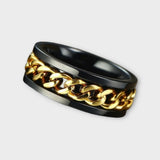 'FLOO' Stainless steel spinner ring for men