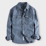 'INF' Casual fabric striped shirt for men