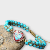 'XOO' Heart shaped stone bracelet for women