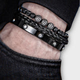 Latower™  -  'Zome' Crystal stainless steel bracelets