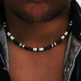 ‘VML’ Men's necklace with bead shell