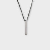 'CST'  hot classic Rectangle Pendant Necklace men Stainless Steel Black color