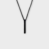 'CST'  hot classic Rectangle Pendant Necklace men Stainless Steel Black color