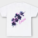 'HRIO' Pink flower T-shirt