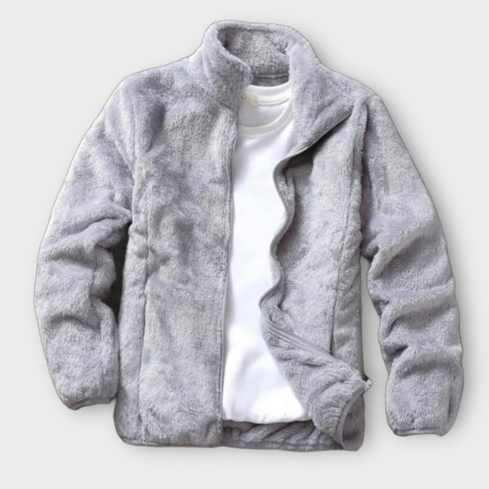 'OICO' A fashionable solid color fluffy coat for men