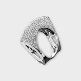 'FRD' Silver diamond ring for women