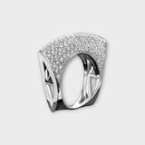 'FRD' Silver diamond ring for women