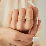 'VJIF' Fashionable gold ring