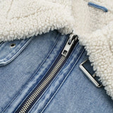 'UUO' Cropped lamb's wool fur coat for women