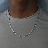 Latower™ - Fashion New Figaro Chain Necklace For Men Punk Silver Color