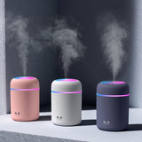 Latower™ - Portable 300ml Electric Air Humidifier + USB Cool Mist Sprayer with Colorful Night Light
