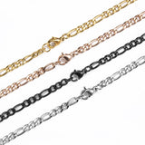 Latower™ - Fashion New Figaro Chain Necklace For Men Punk Silver Color