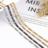 Latower™ - Fashion New Figaro Chain Necklace For Men Punk Silver Color