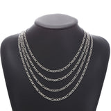 Latower™ - Fashion New Figaro Chain Necklace For Men Punk Silver Color