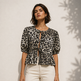 ANIMAL PRINT BLOUSE