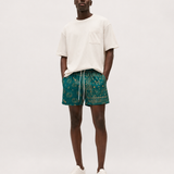 EMERALD PAISLEY SHORTS