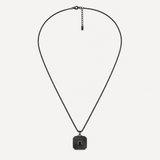 BLACK GEM PENDANT NECKLACE