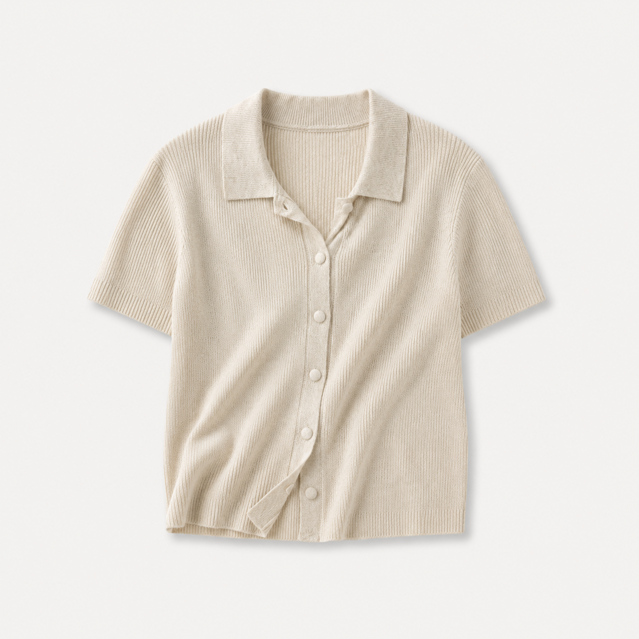 KNIT POLO TOP