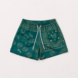 EMERALD PAISLEY SHORTS