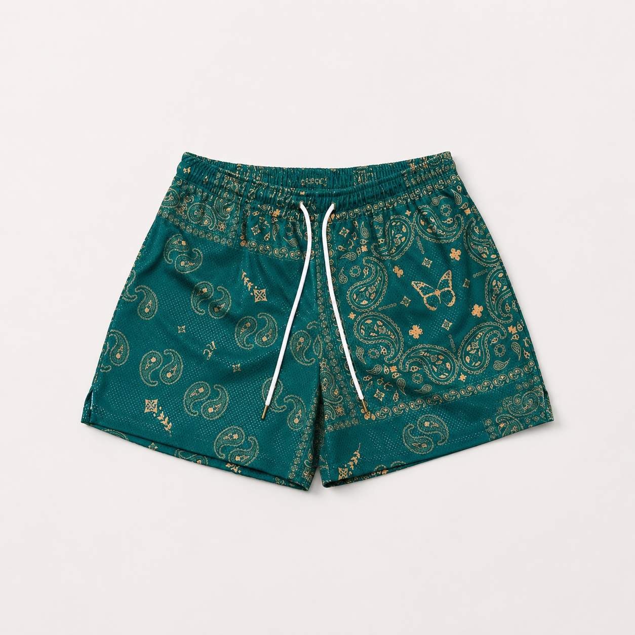 EMERALD PAISLEY SHORTS