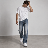 STRIPED WASHED RELAXED JEANS