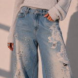 AURA STUDDED DENIM