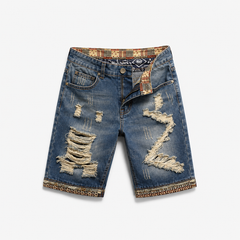 DISTRESSED DENIM BERMUDA
