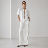 COTTON TIE BLOUSE