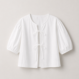 COTTON TIE BLOUSE