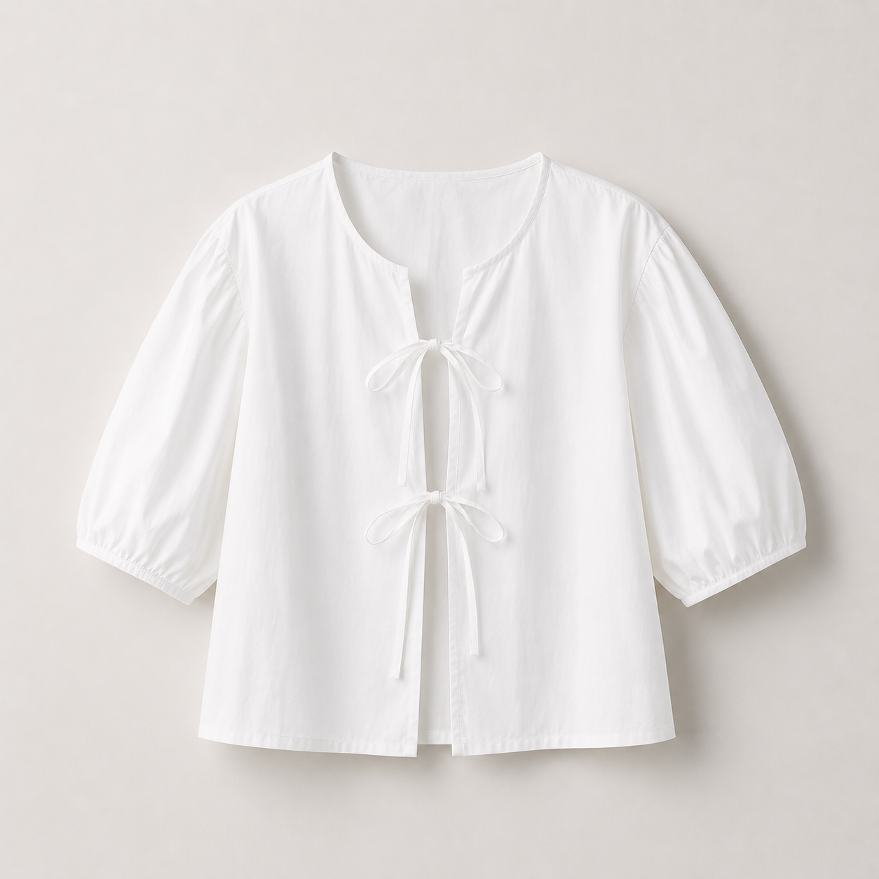 COTTON TIE BLOUSE