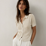 KNIT POLO TOP