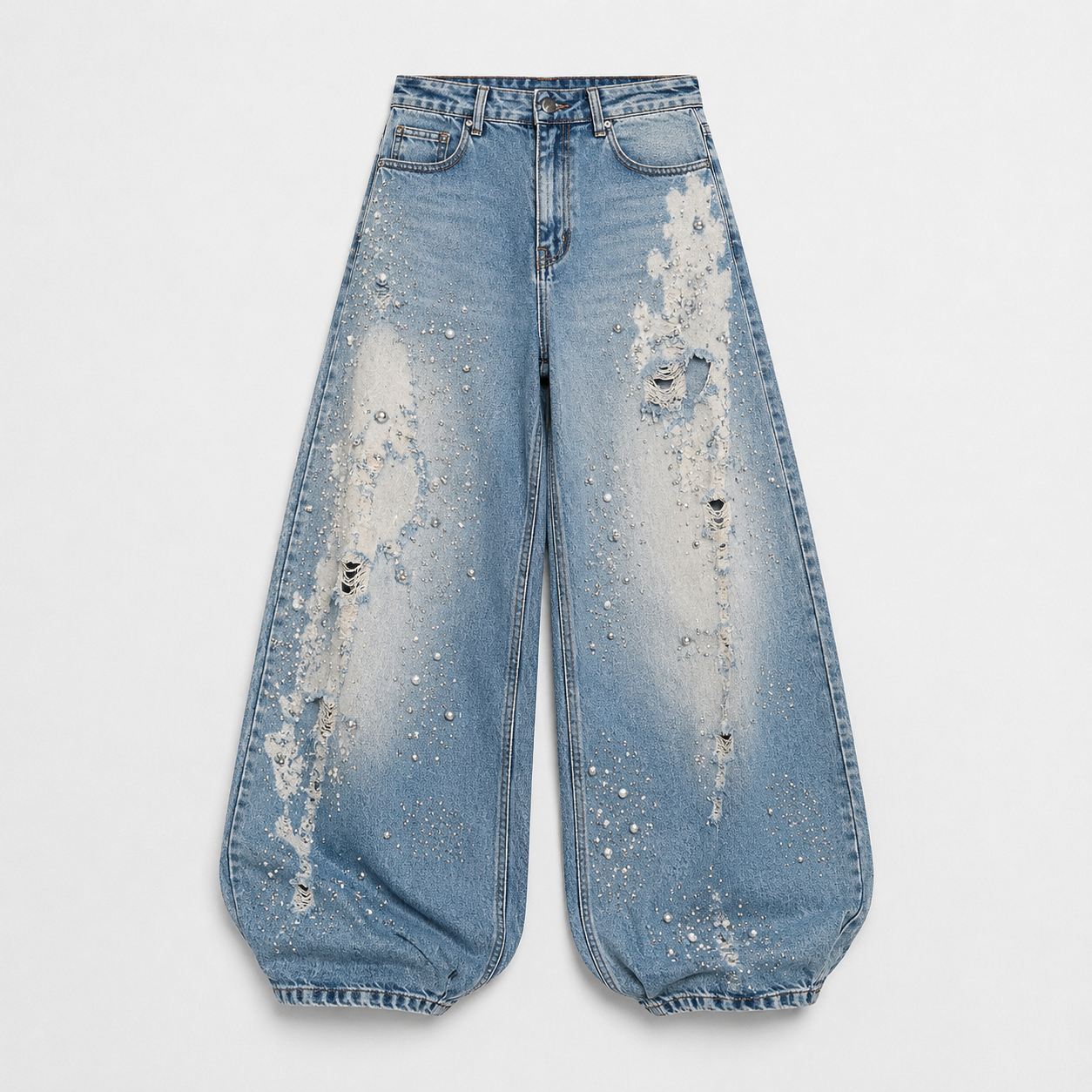 AURA STUDDED DENIM