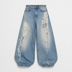 AURA STUDDED DENIM